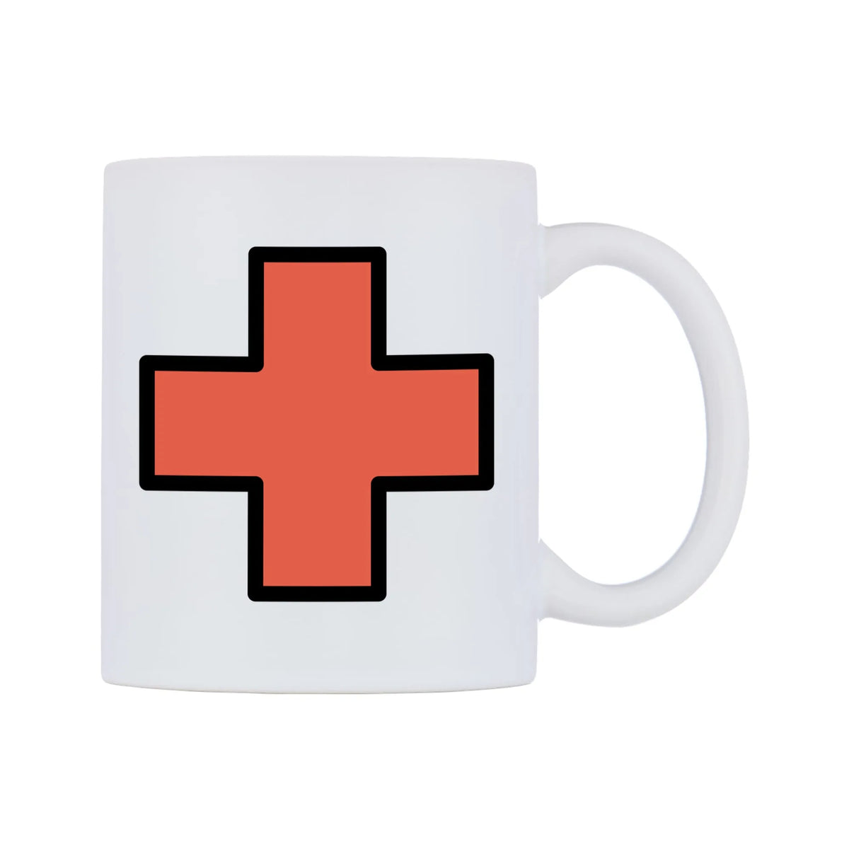 First Aid Emoji Mug — mug, left side, on a white background