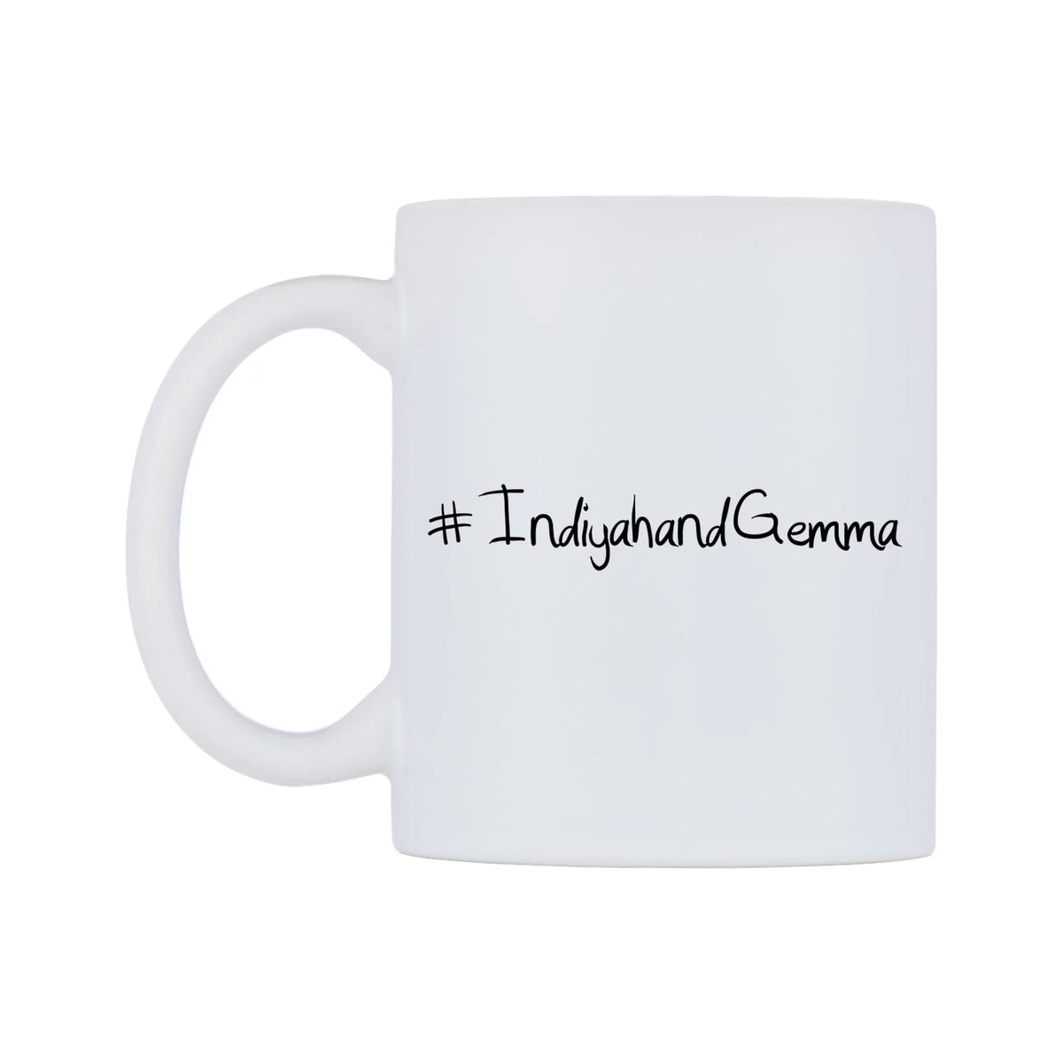 IndiyahandGemma Mug — mug, right side, on a white background