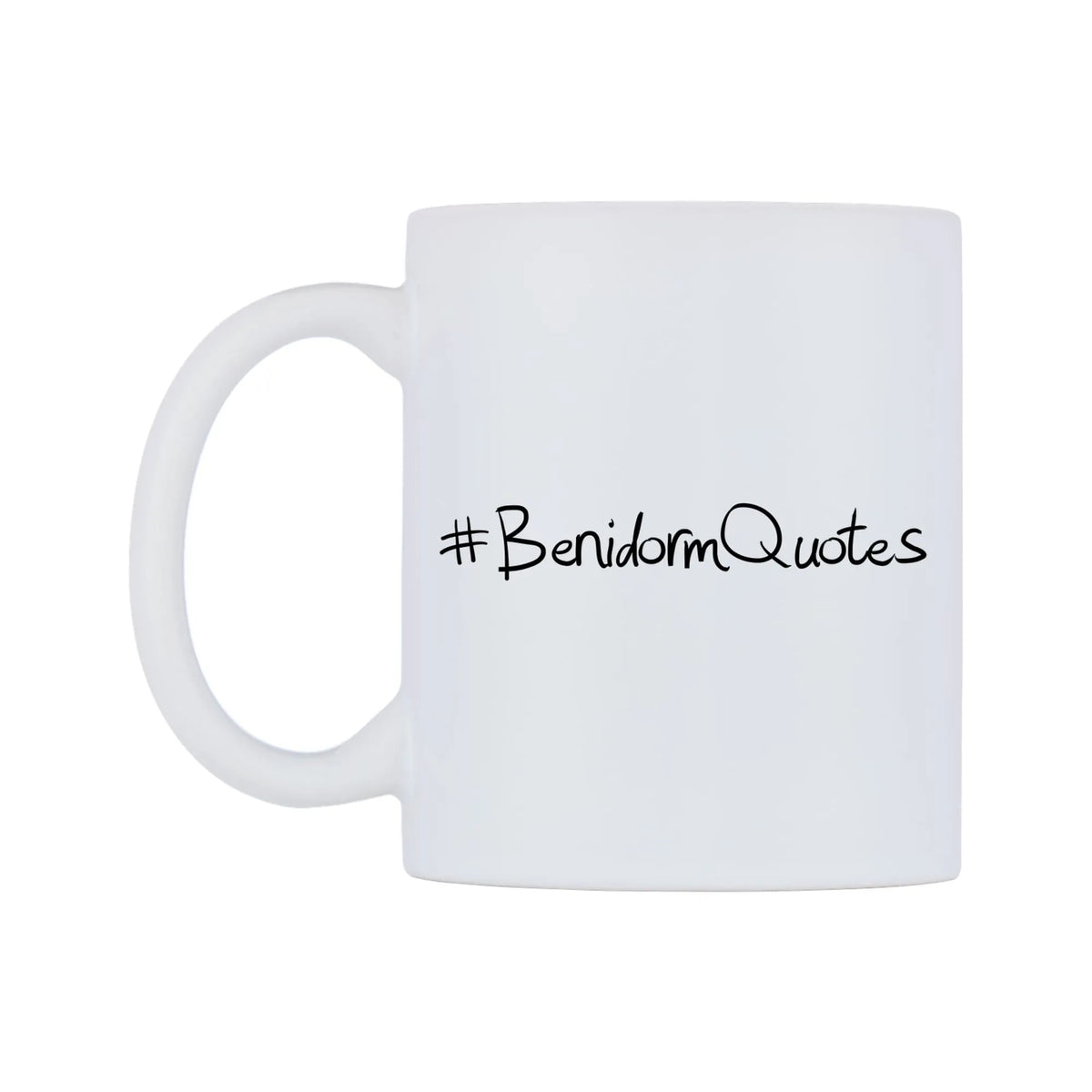 BenidormQuotes Mug — mug, right side, on a white background