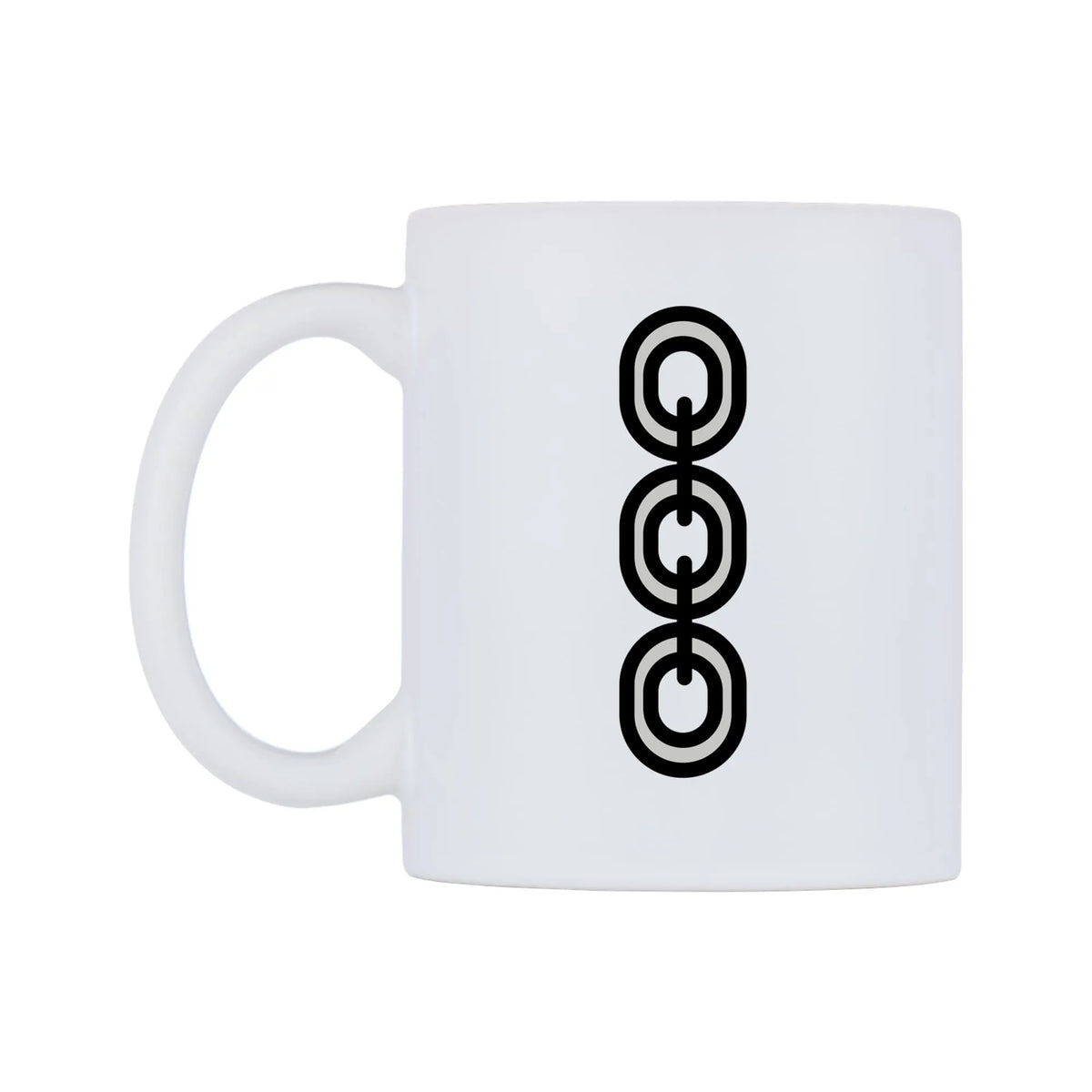 Chains Emoji Mug — mug, right side, on a white background