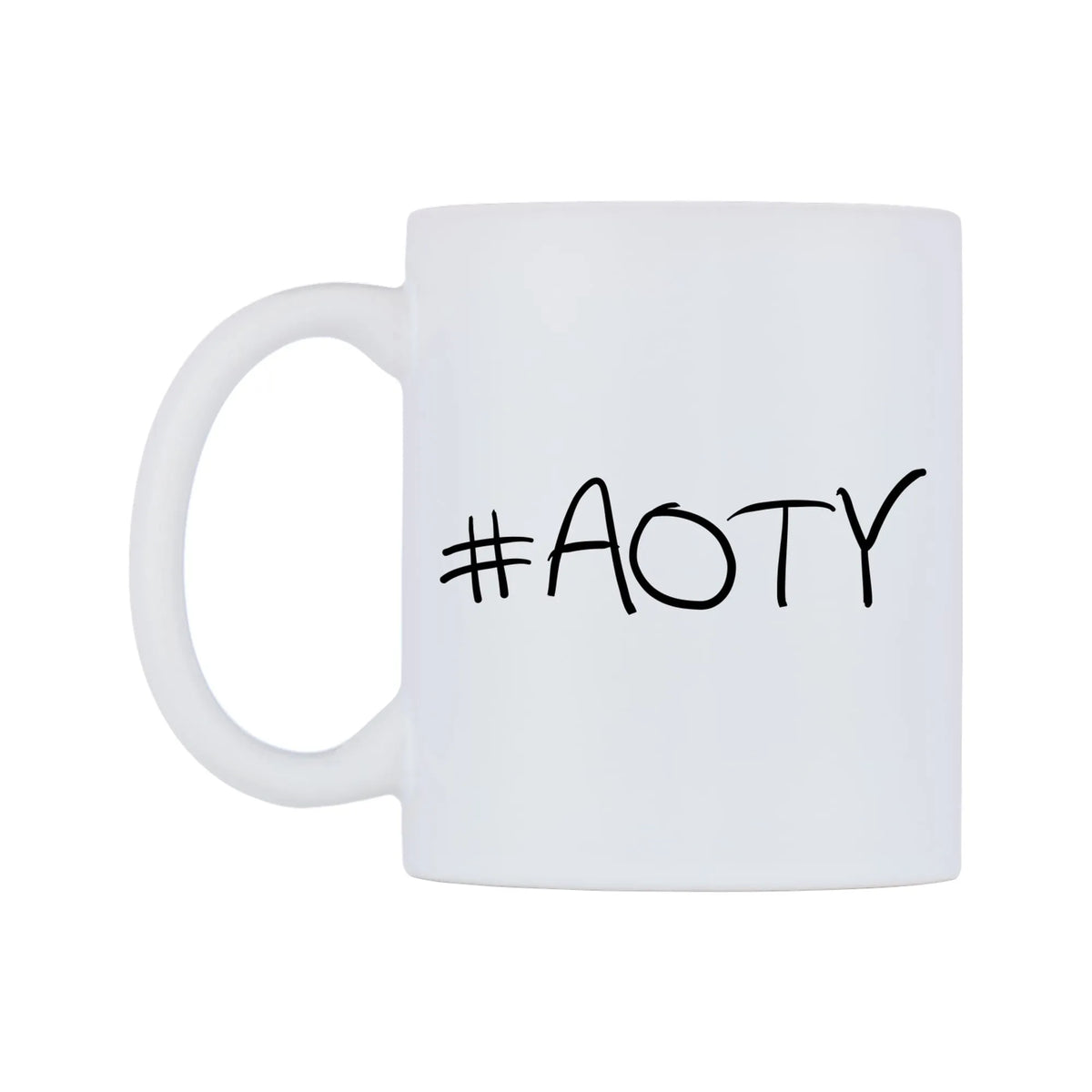 AOTY Mug — mug, right side, on a white background