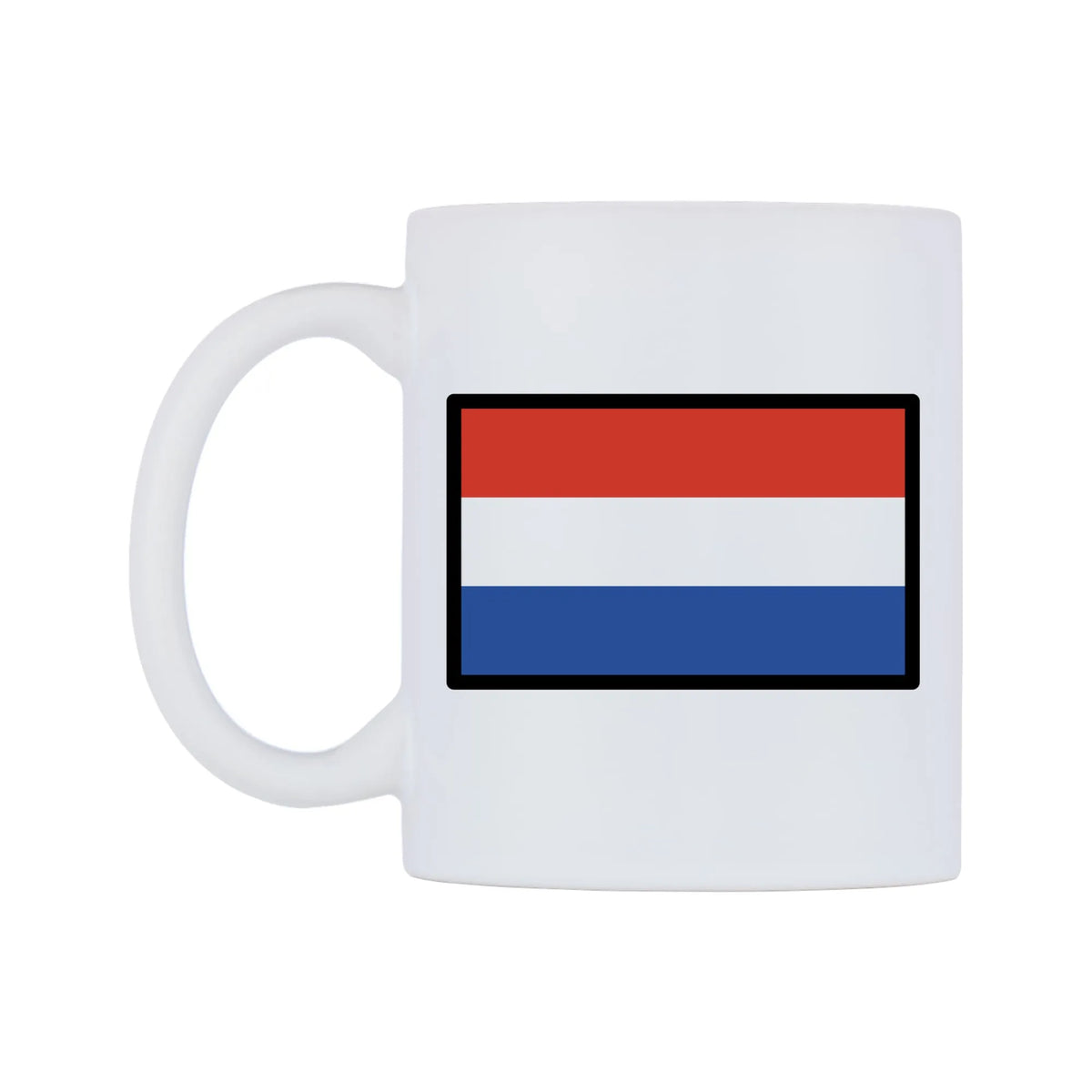 Netherlands Flag Emoji Mug — mug, right side, on a white background