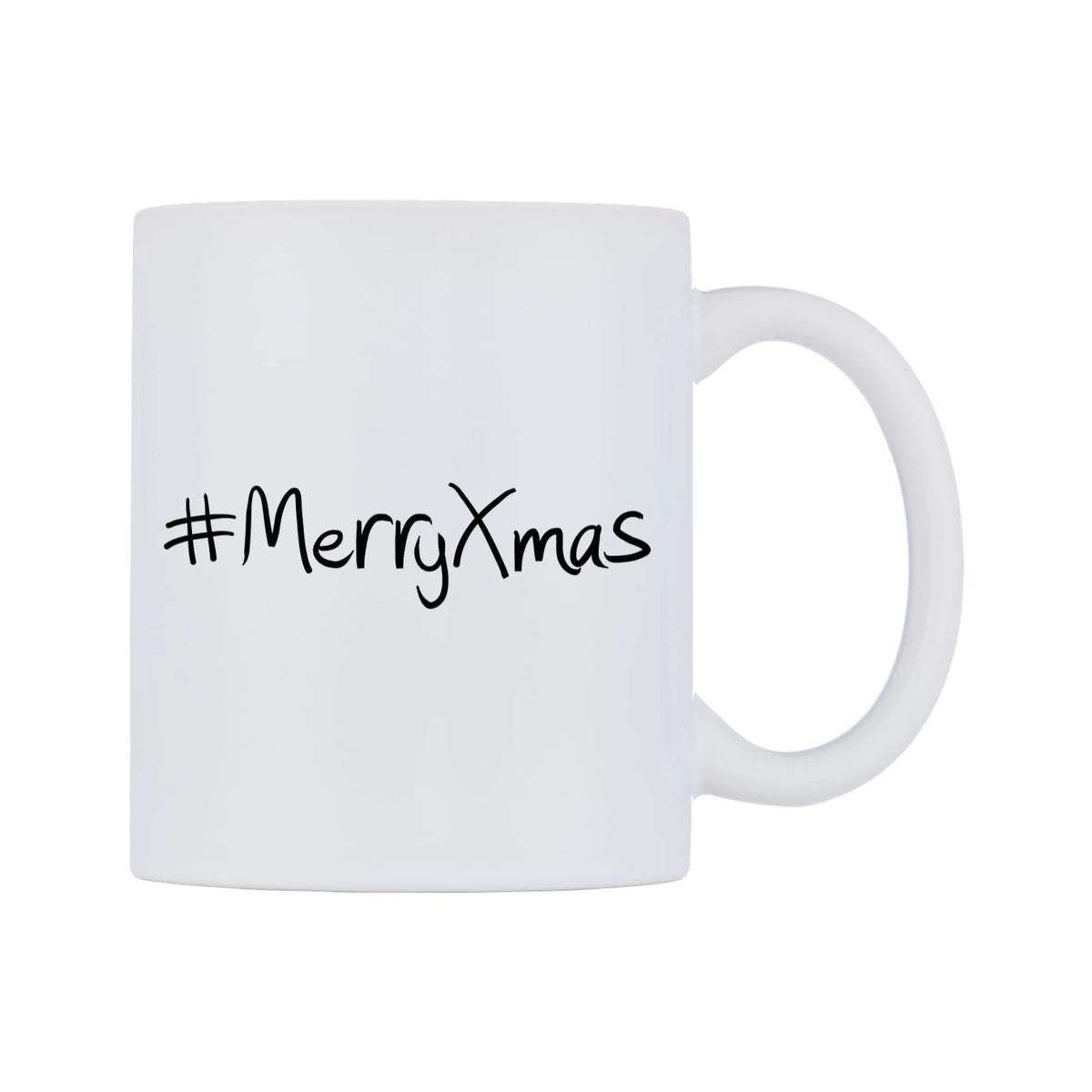 MerryXmas Mug — mug, left side, on a white background