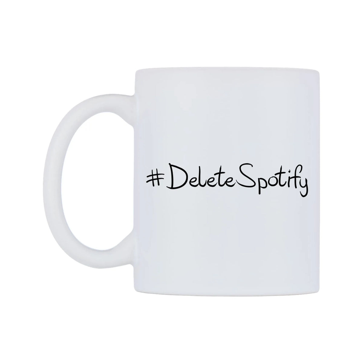 DeleteSpotify Mug — mug, right side, on a white background