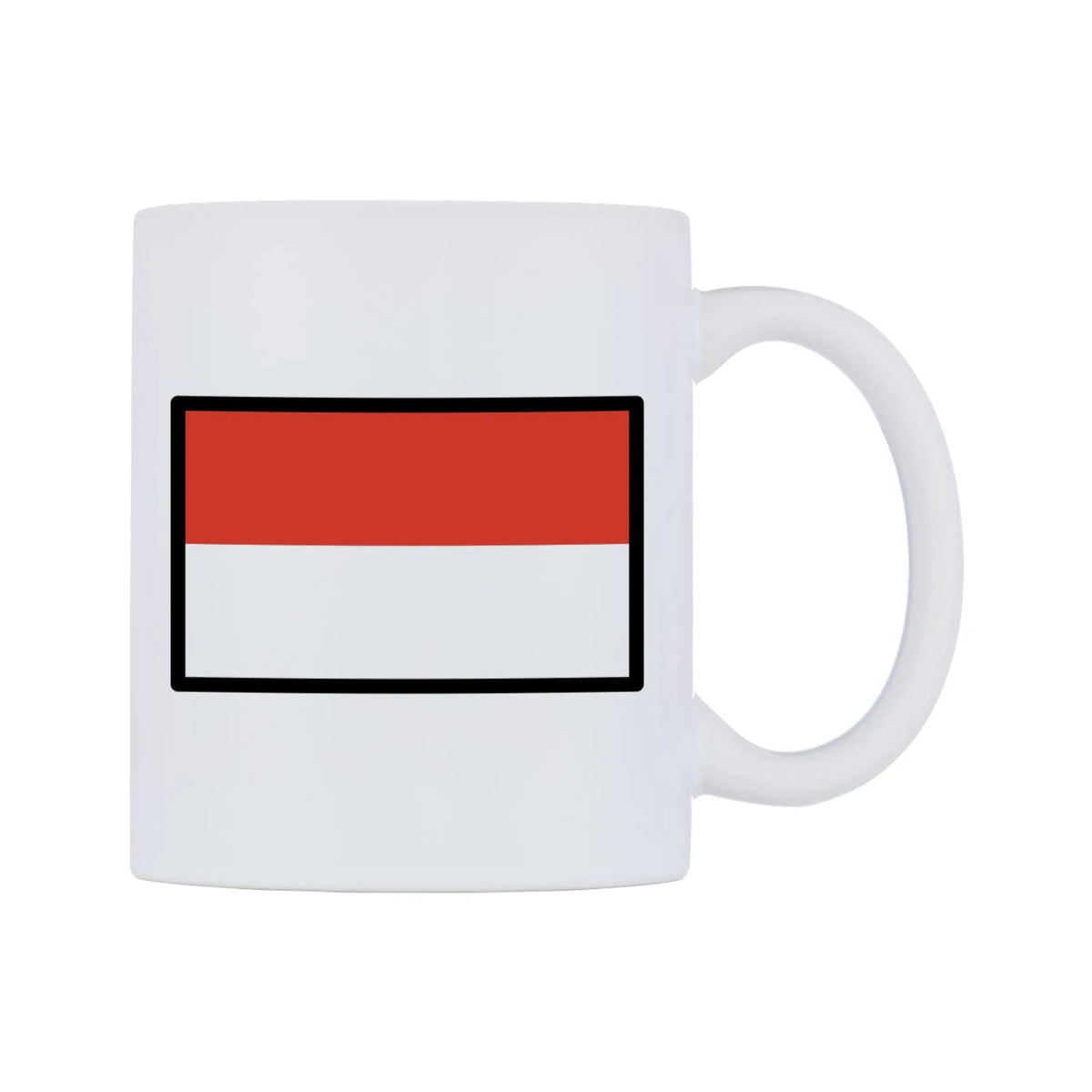 Indonesia Flag Emoji Mug — mug, left side, on a white background