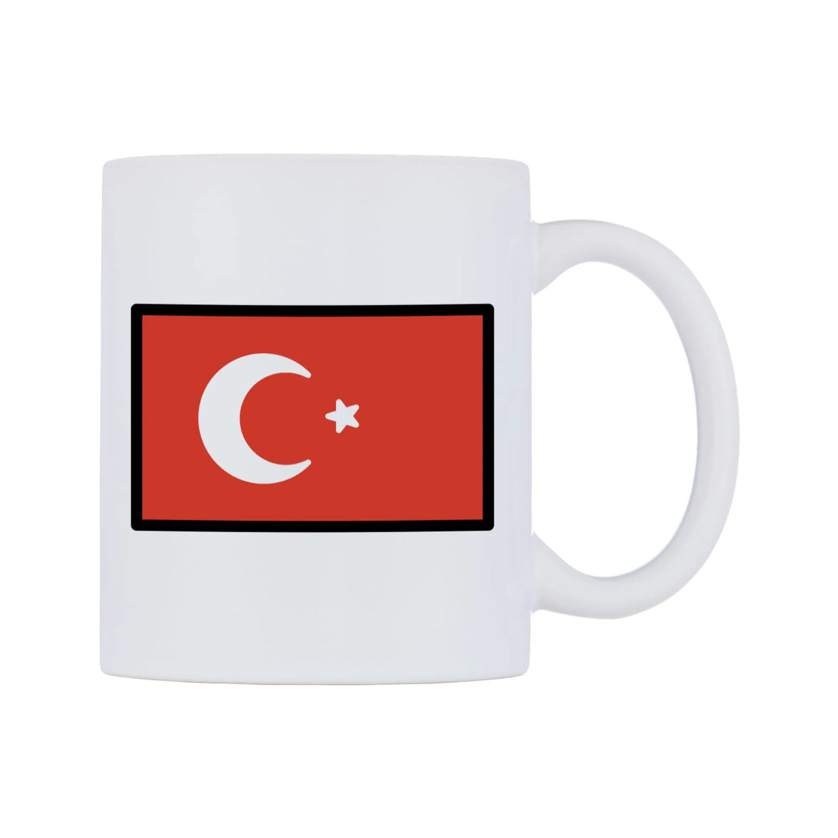 Turkey Flag Emoji Mug — mug, left side, on a white background