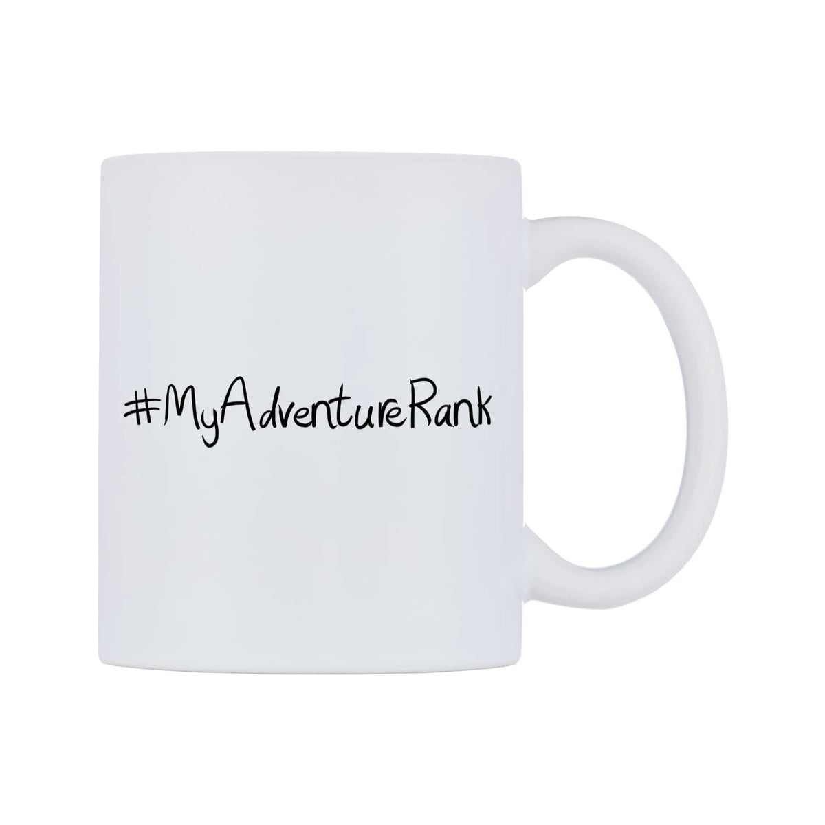 MyAdventureRank Mug — mug, left side, on a white background