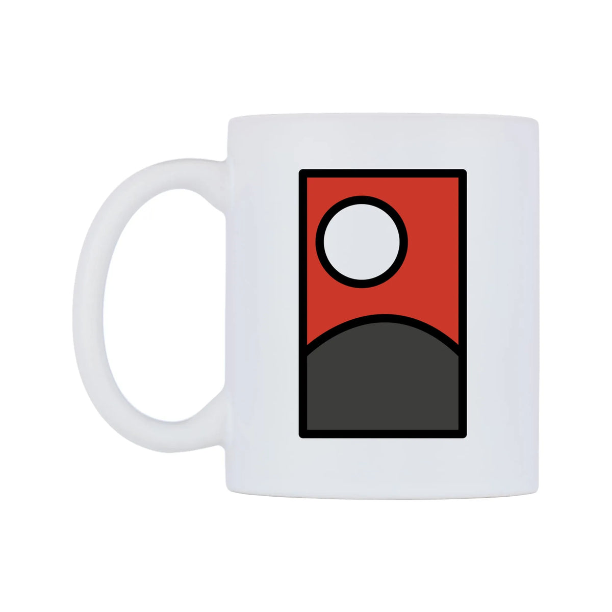 Flower Playing Cards Emoji Mug — mug, right side, on a white background