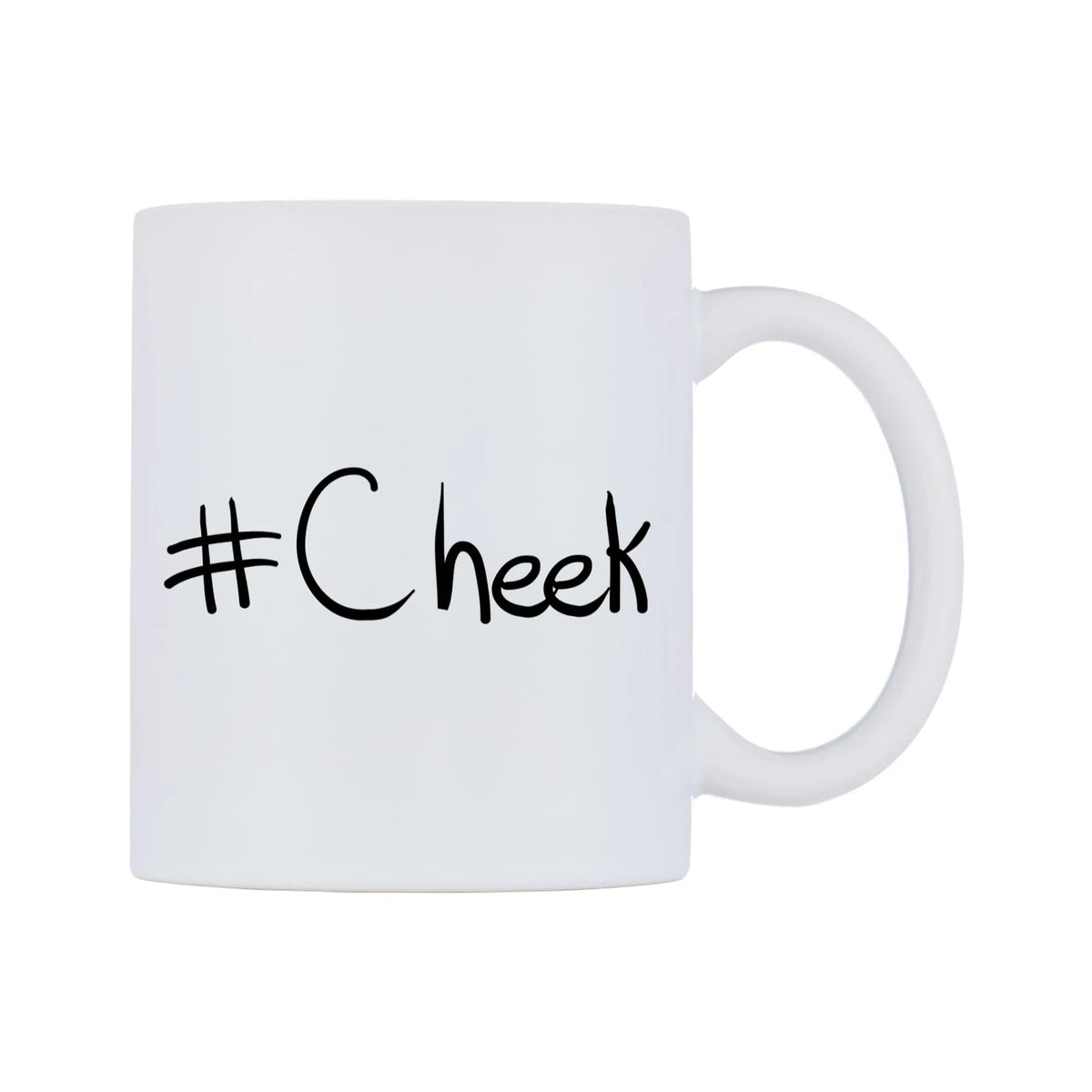 Cheek Mug — mug, left side, on a white background