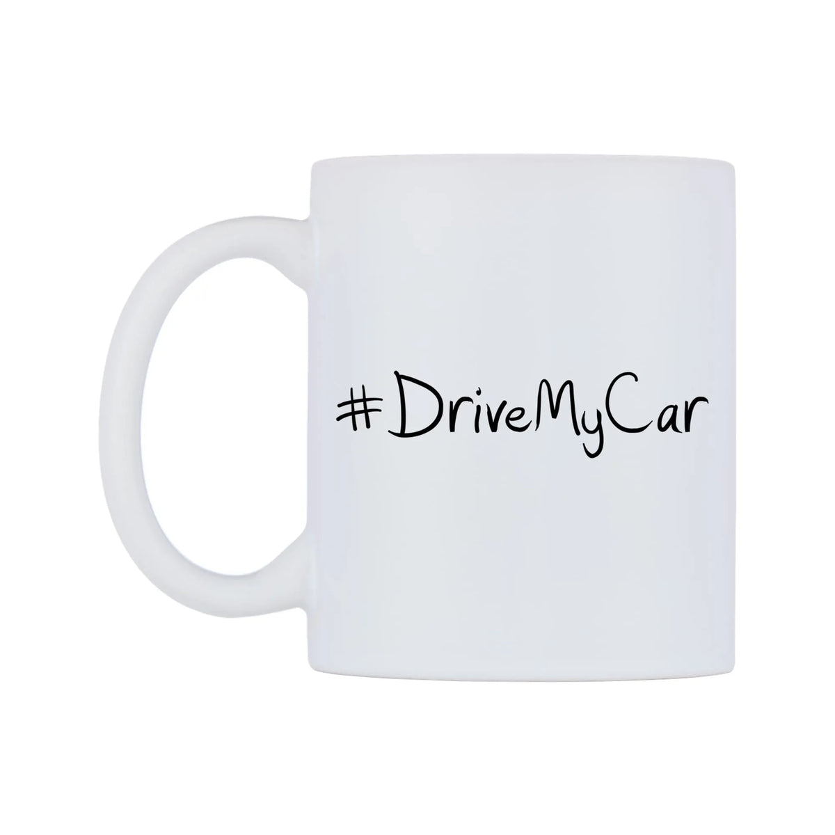 DriveMyCar Mug — mug, right side, on a white background