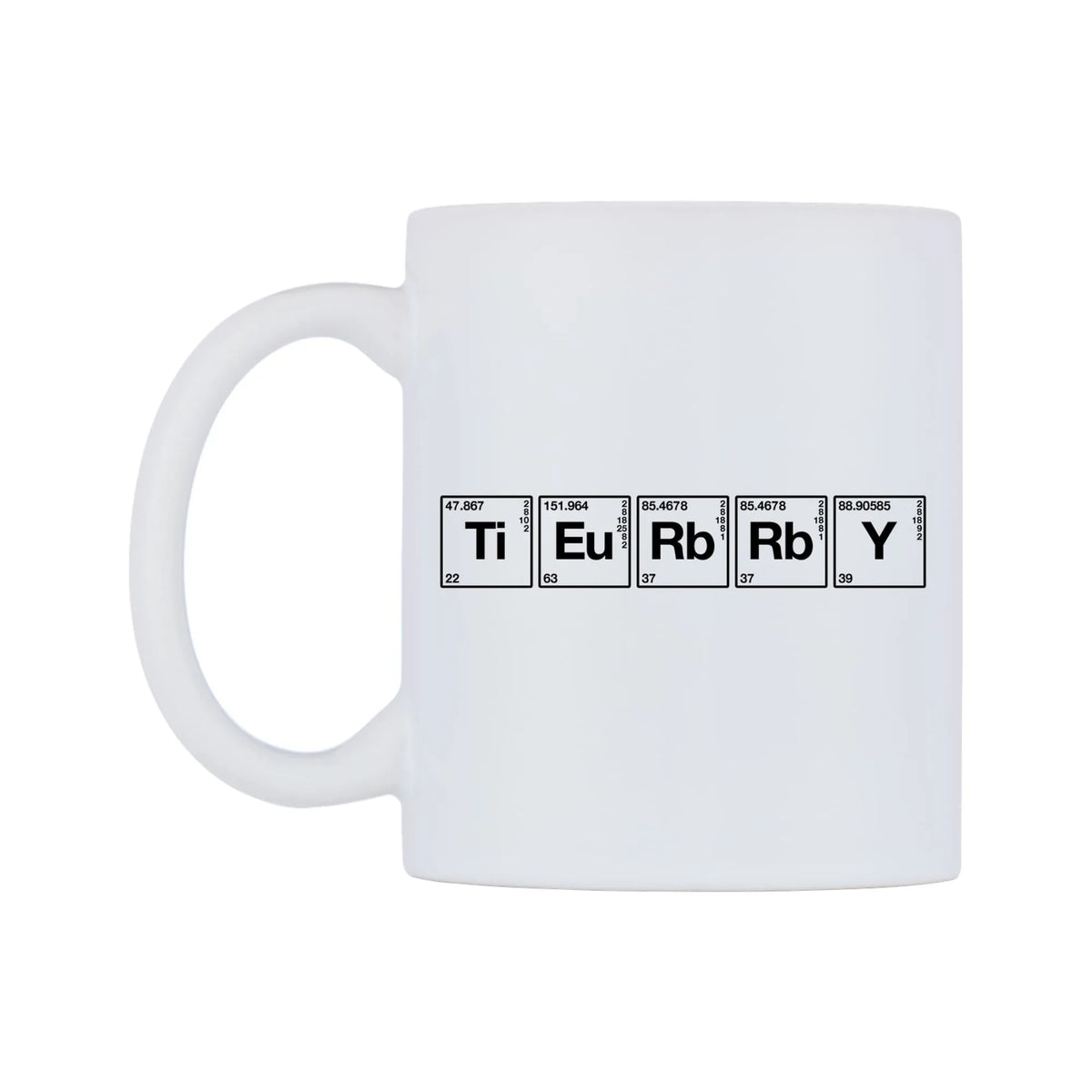 Terry - Chemistry Themed Mug — mug, right side, on a white background