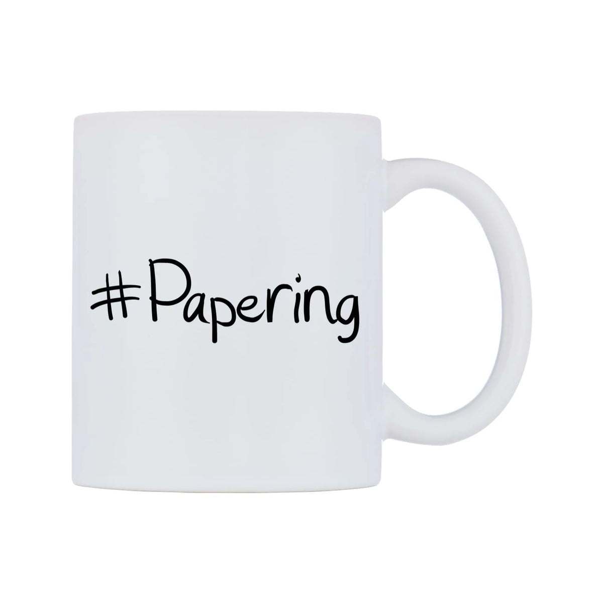 Papering Mug — mug, left side, on a white background