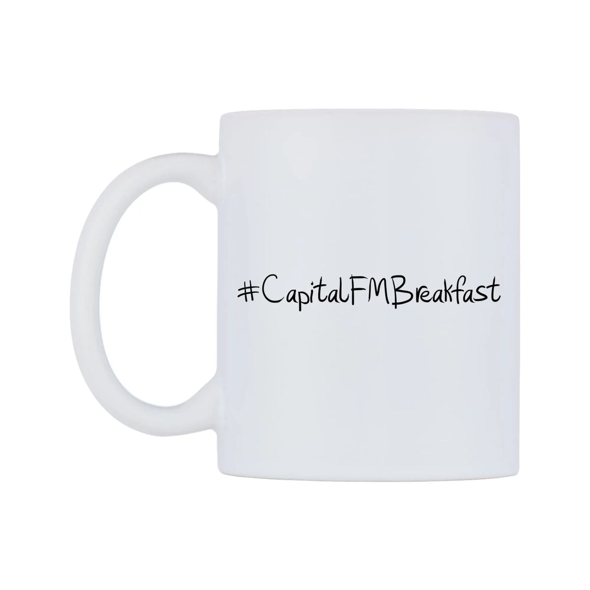 CapitalFMBreakfast Mug — mug, right side, on a white background