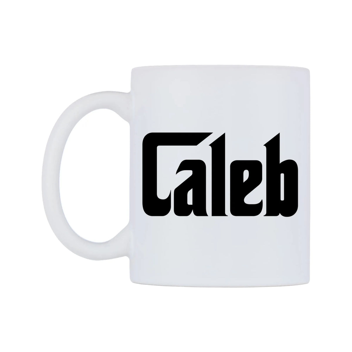 Caleb - Godfather Themed Mug — white 11oz gloss mug, right side, on a white background