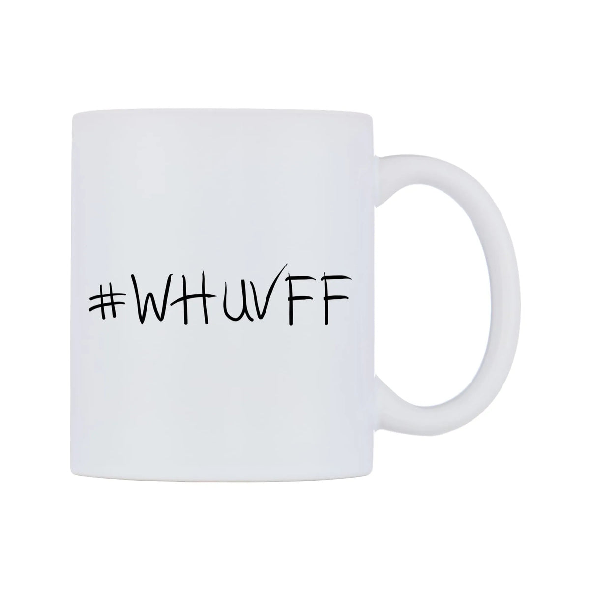 WHUVFF Mug — mug, left side, on a white background