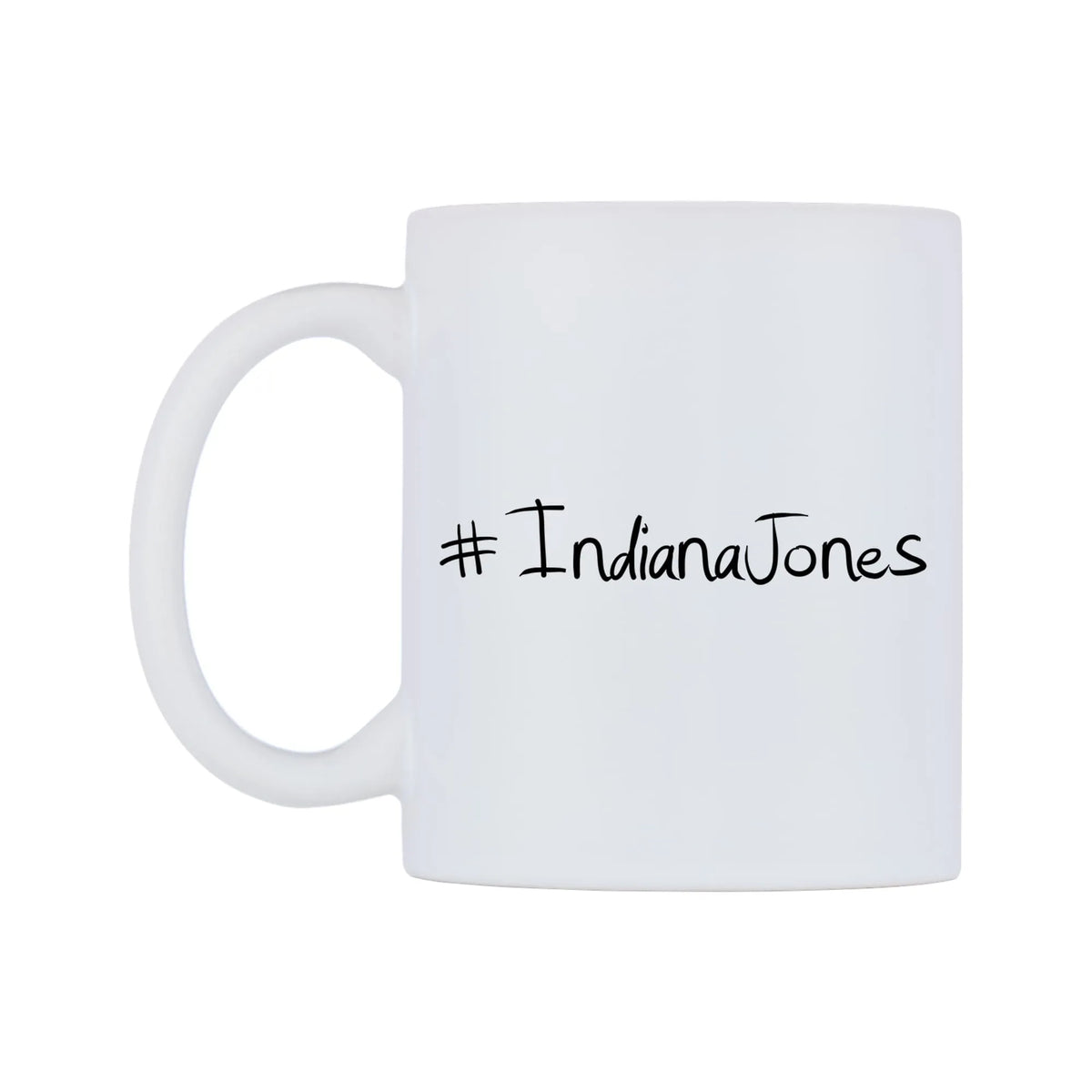 IndianaJones Mug — mug, right side, on a white background