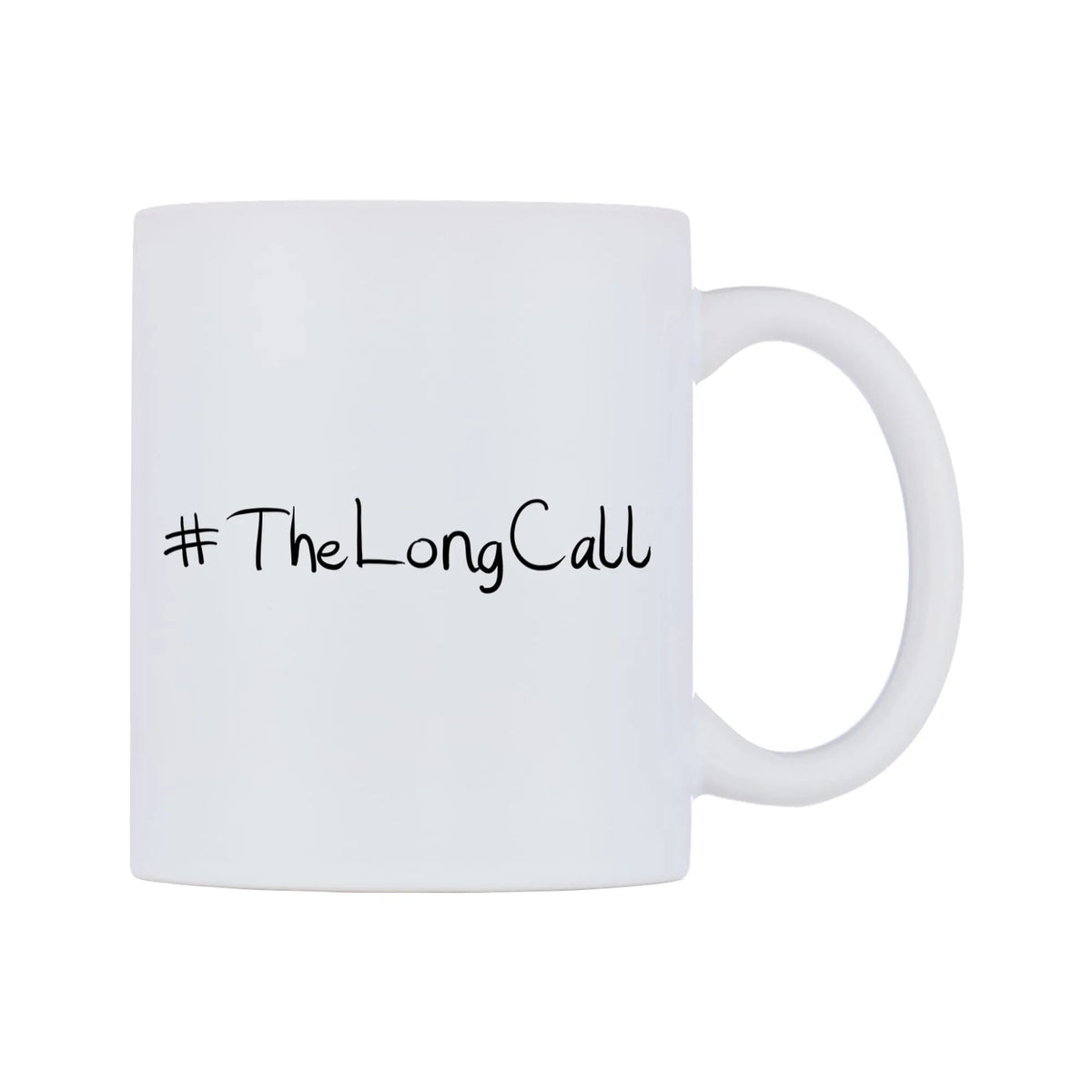 TheLongCall Mug — mug, left side, on a white background