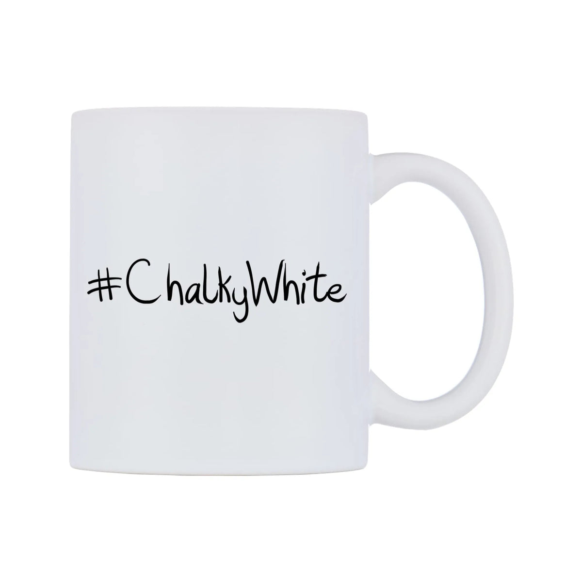ChalkyWhite Mug — mug, left side, on a white background