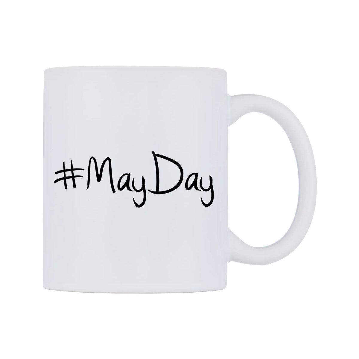 MayDay Mug — mug, left side, on a white background