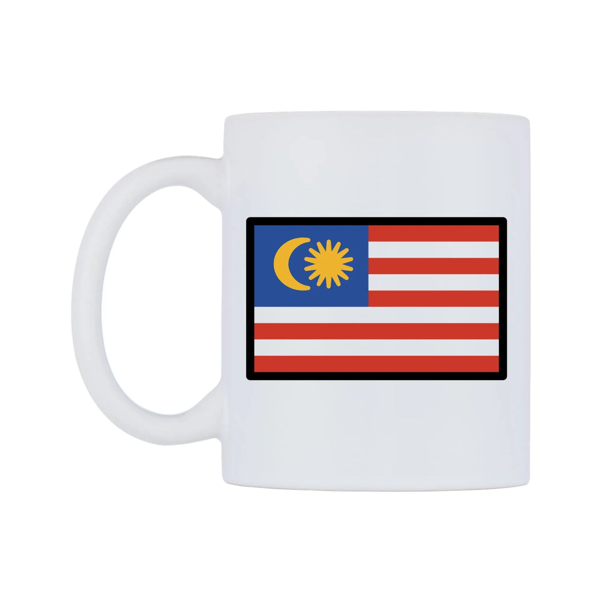 Malaysia Flag Emoji Mug — mug, right side, on a white background