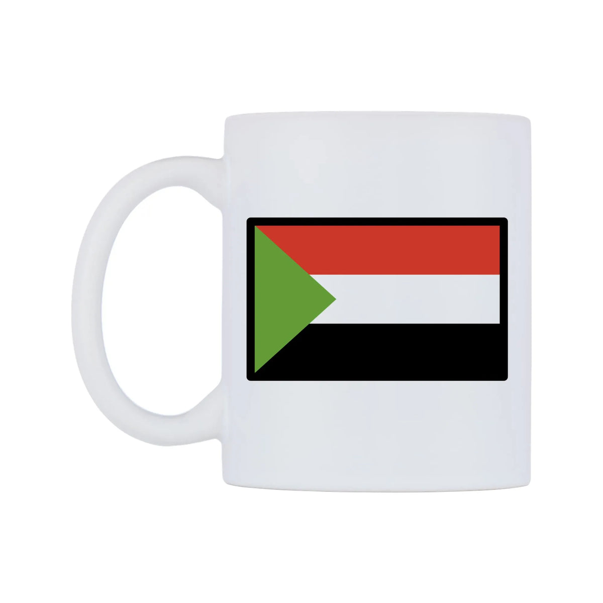 Sudan Flag Emoji Mug — mug, right side, on a white background