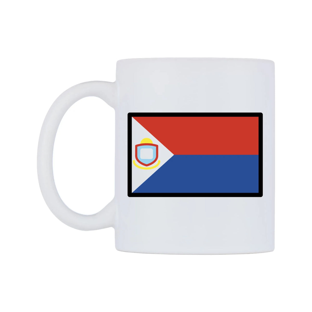 Sint Maarten Flag Emoji Mug — mug, right side, on a white background