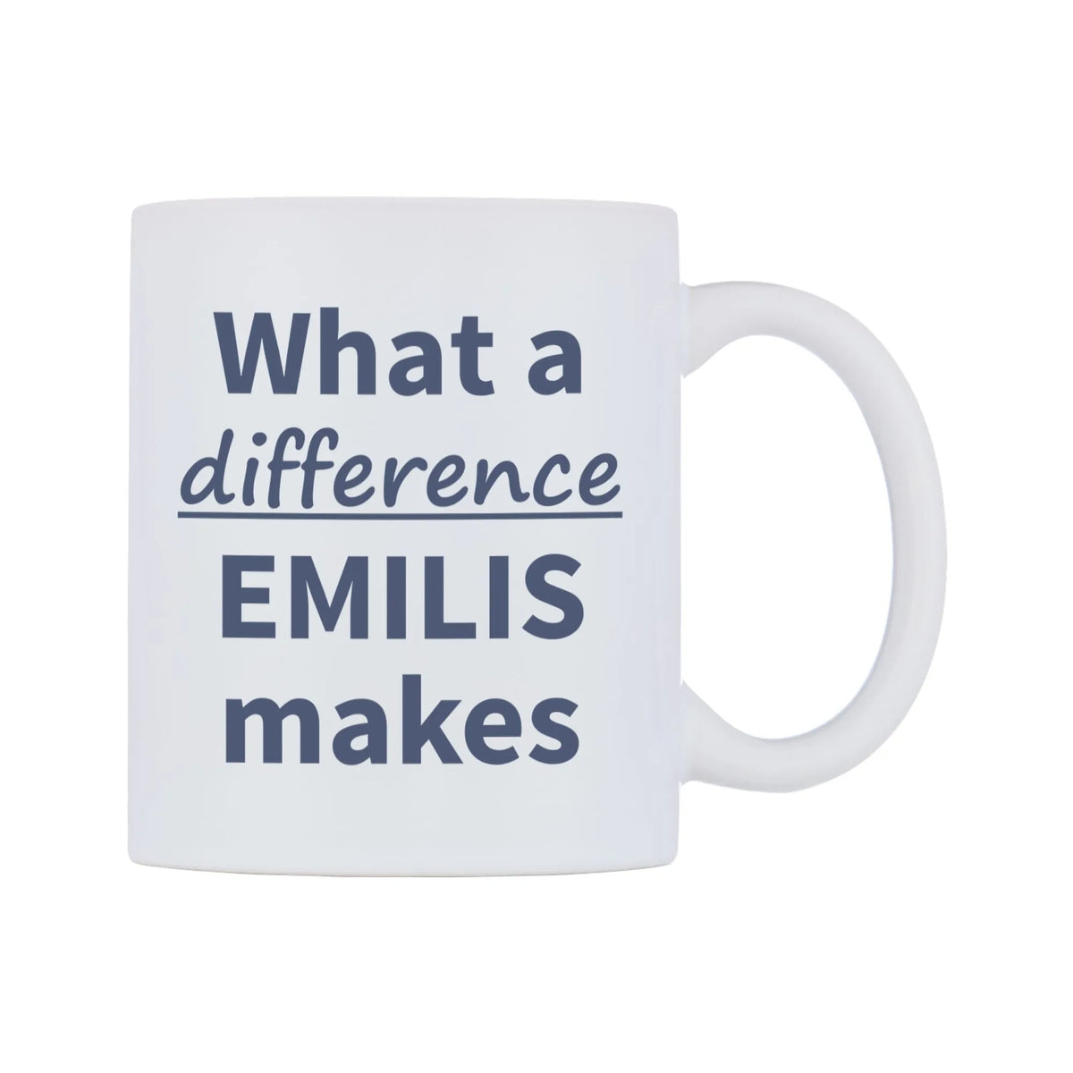 What a difference EMILIS makes Mug — mug, left side, on a white background