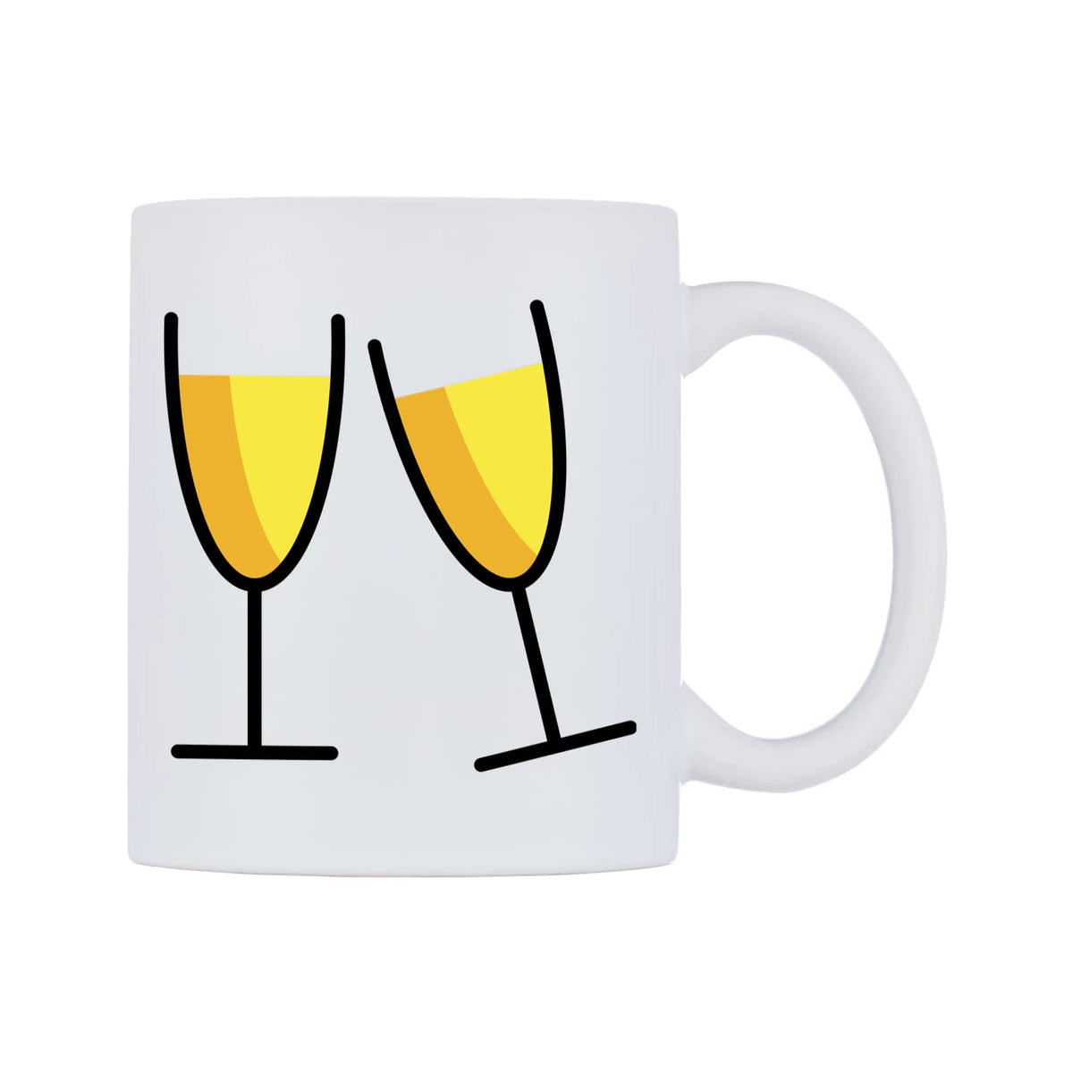 Clinking Glasses Emoji Mug — mug, left side, on a white background