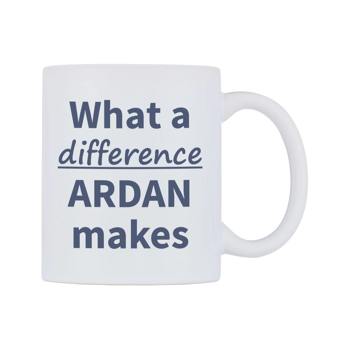 What a difference ARDAN makes Mug — mug, left side, on a white background