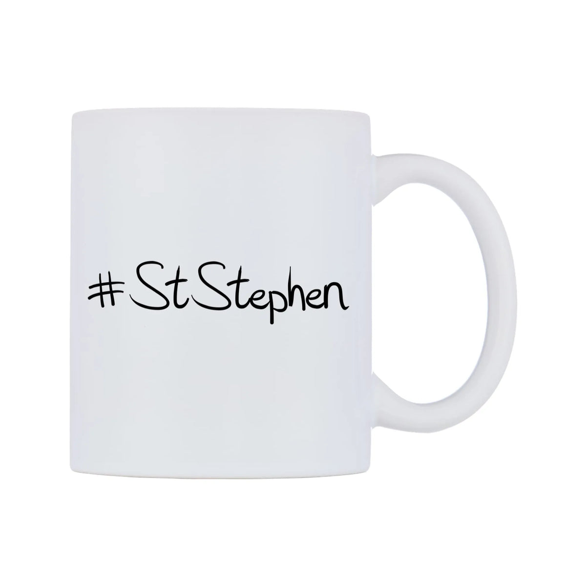 StStephen Mug — mug, left side, on a white background