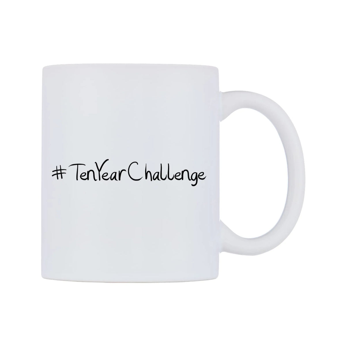 TenYearChallenge Mug — mug, left side, on a white background