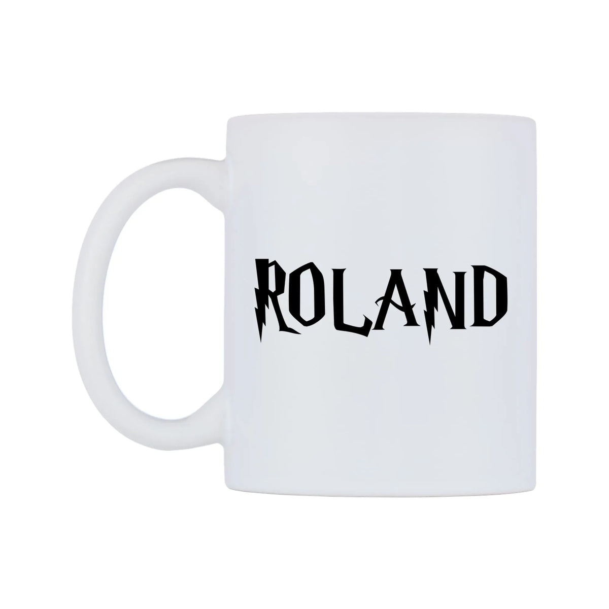 Roland - Wizard Themed Mug — white 11oz gloss mug, right side, on a white background