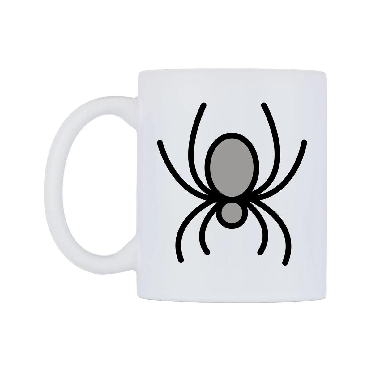Spider Emoji Mug — mug, right side, on a white background