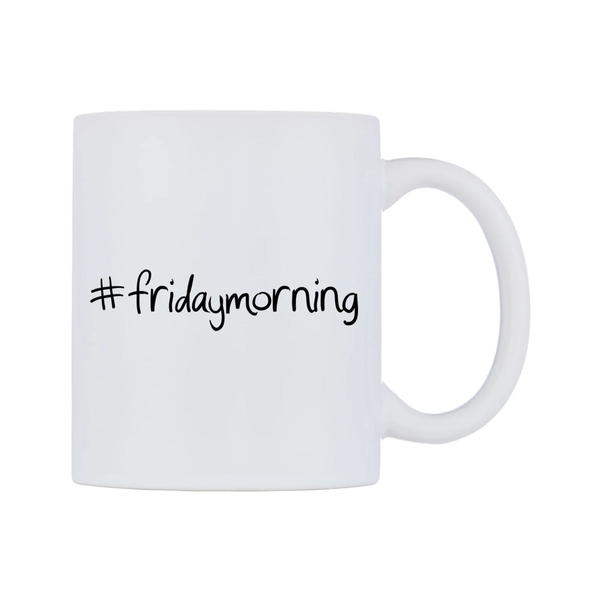 fridaymorning Mug — mug, left side, on a white background