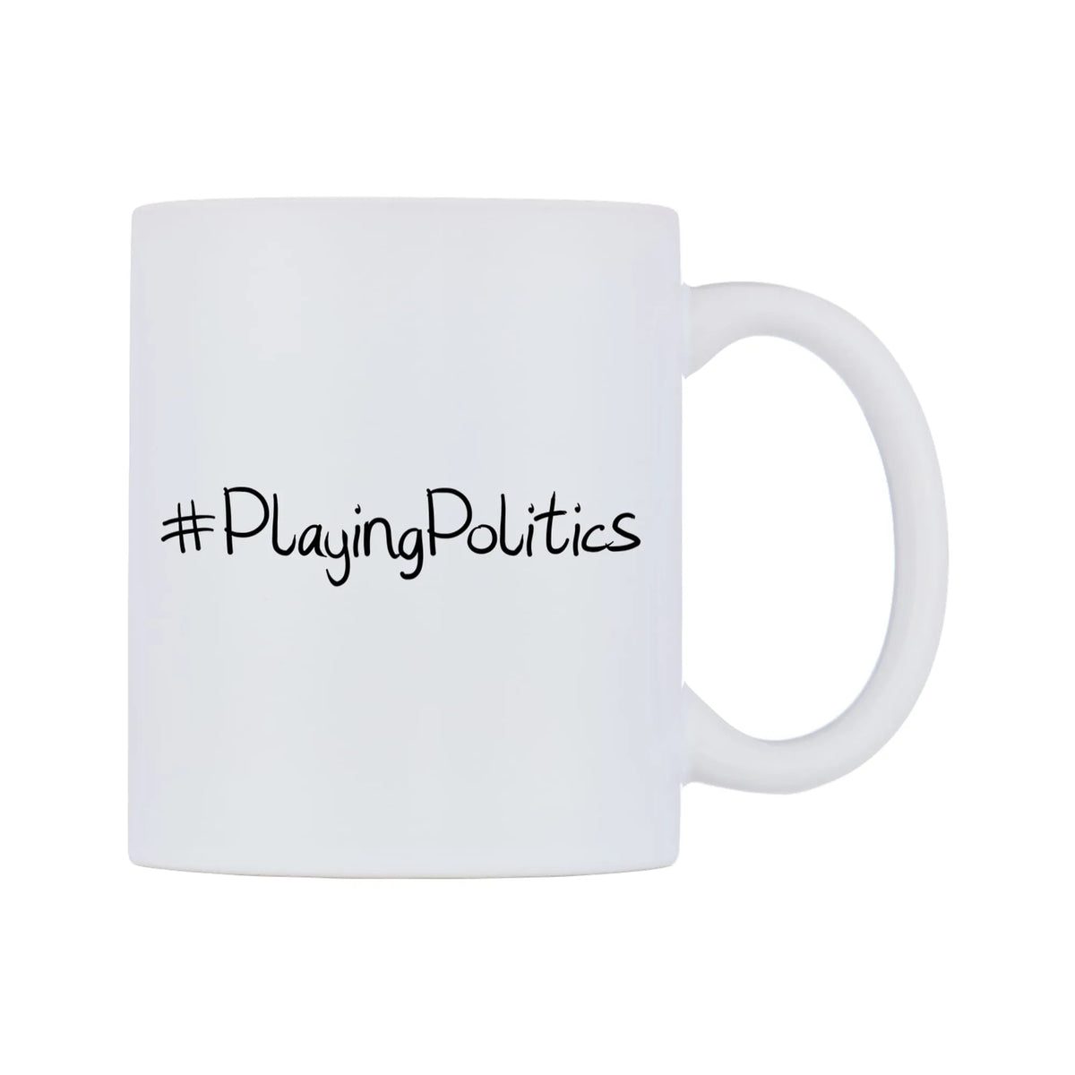 PlayingPolitics Mug — mug, left side, on a white background