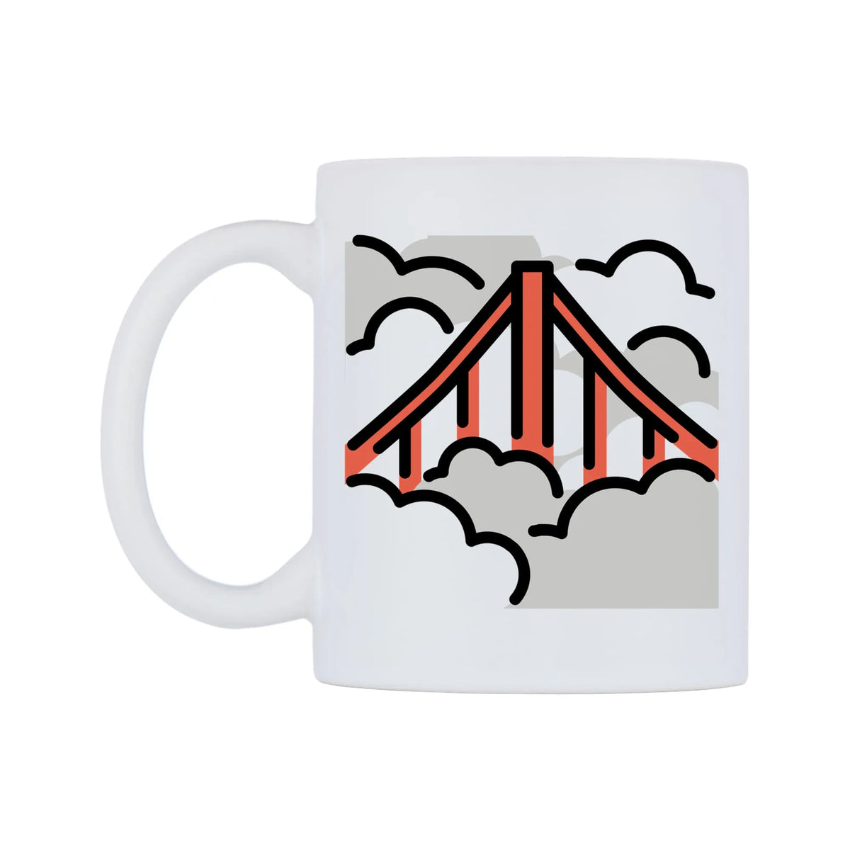 Foggy Emoji Mug — mug, right side, on a white background