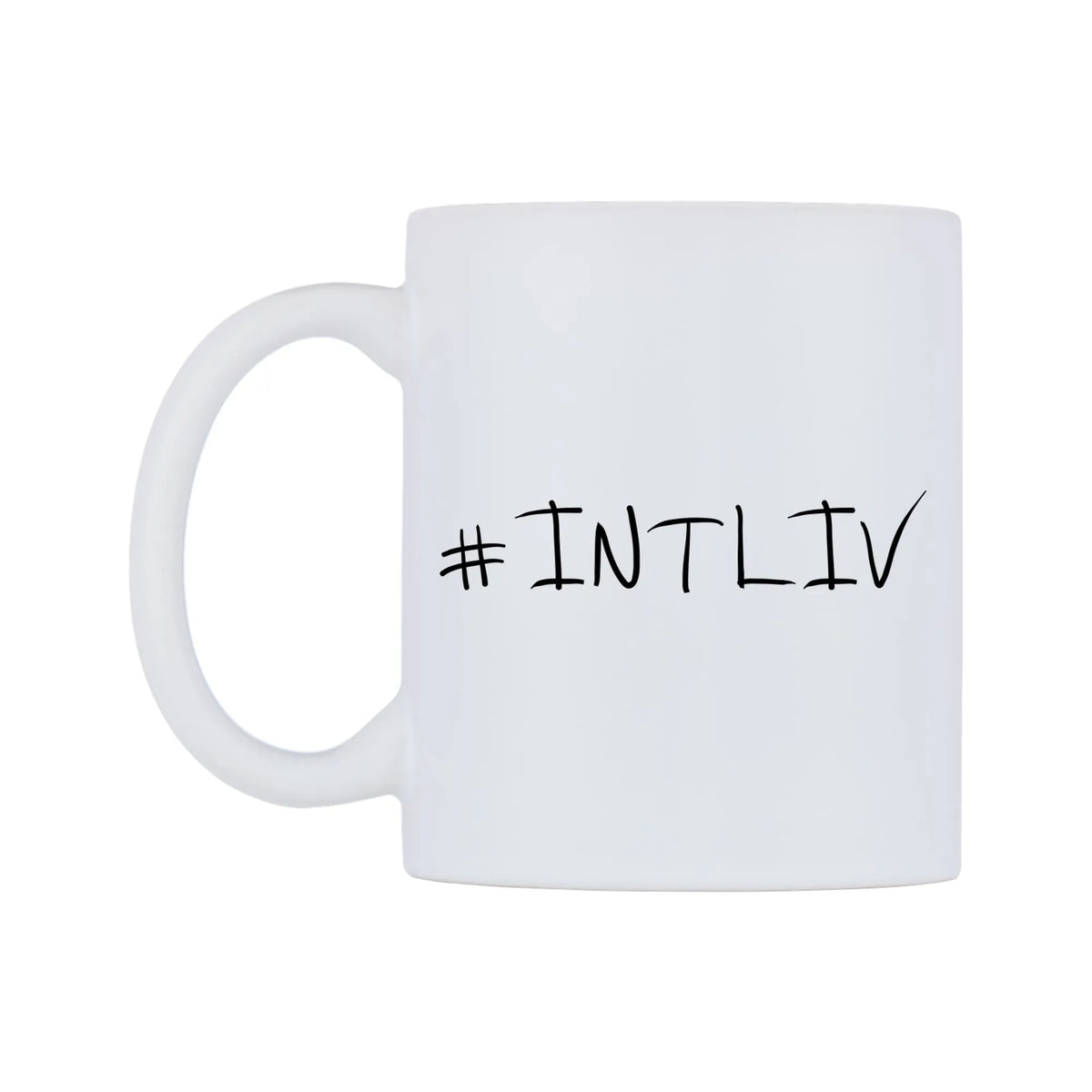 INTLIV Mug — mug, right side, on a white background