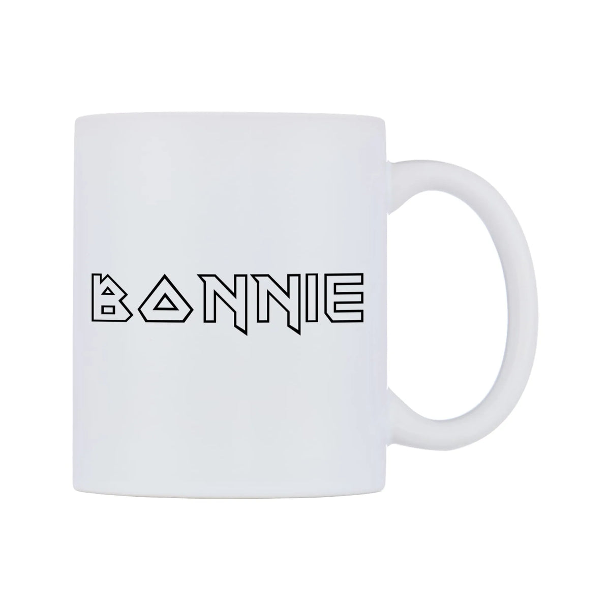 Bonnie - Iron Maiden Themed Mug — white 11oz gloss mug, left side, on a white background
