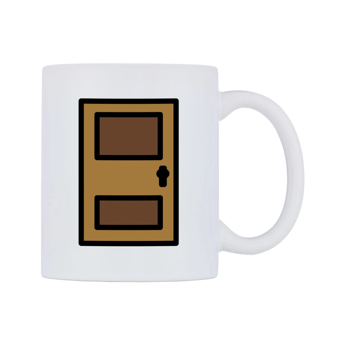 Door Emoji Mug — mug, left side, on a white background