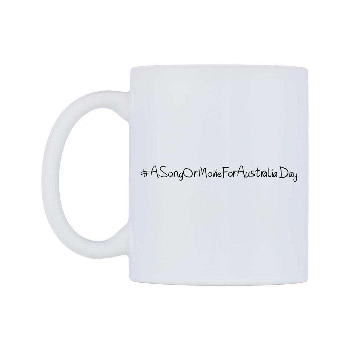 ASongOrMovieForAustraliaDay Mug — mug, right side, on a white background