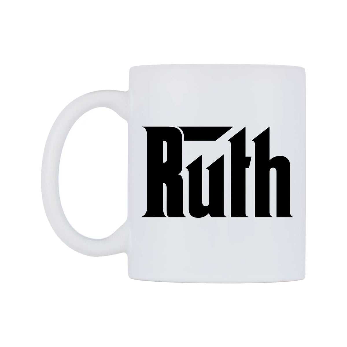 Ruth - Godfather Themed Mug — white 11oz gloss mug, right side, on a white background