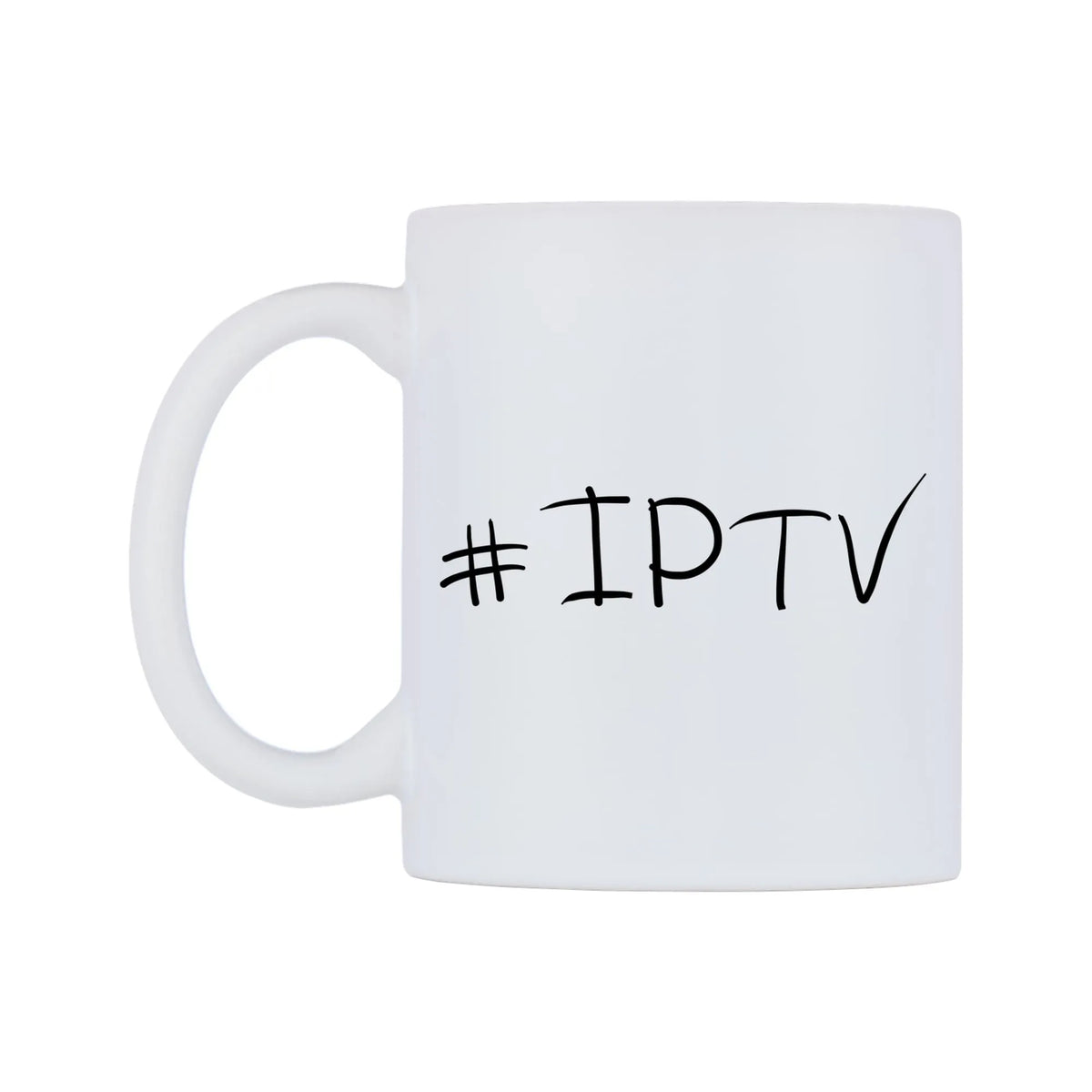 IPTV Mug — mug, right side, on a white background