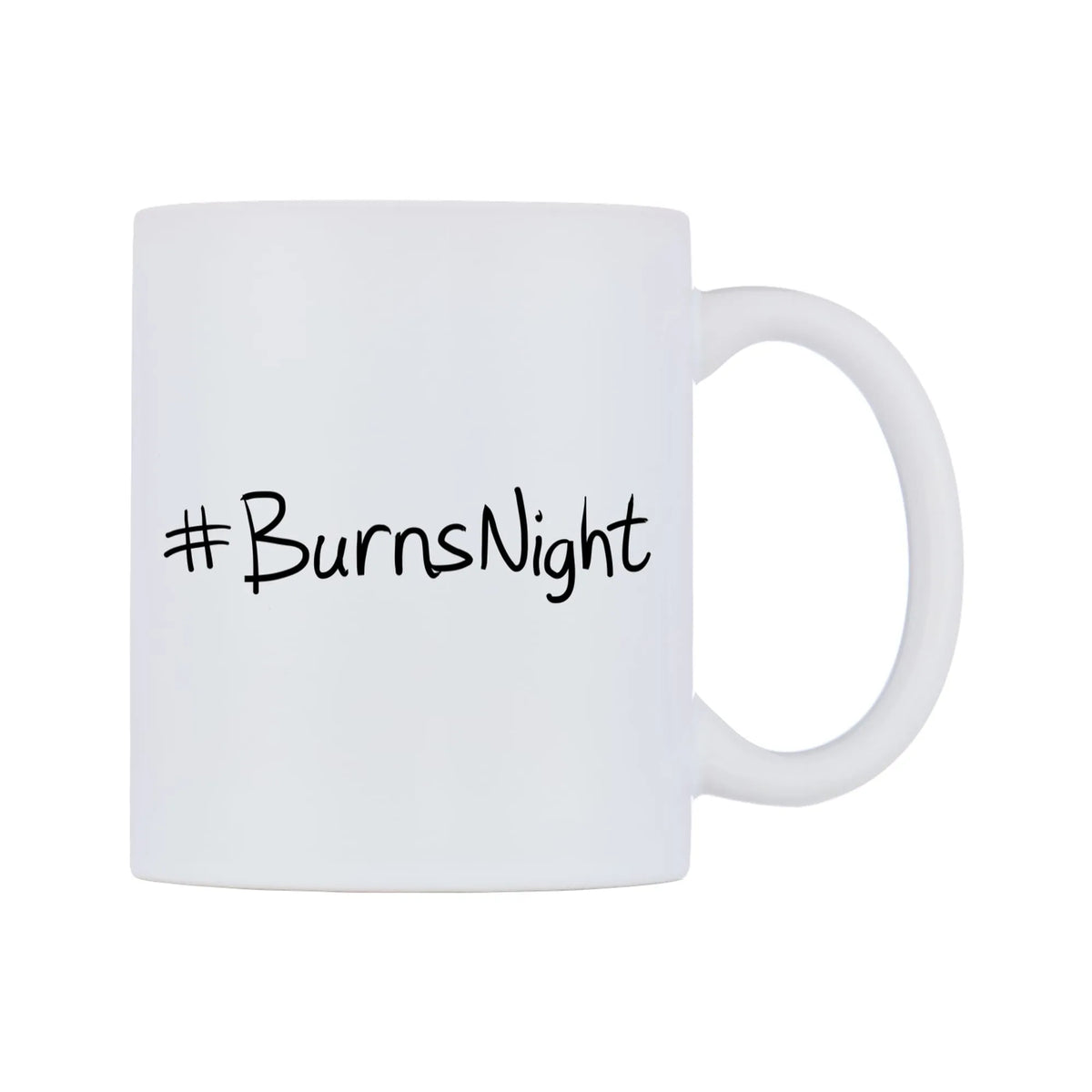 BurnsNight Mug — mug, left side, on a white background