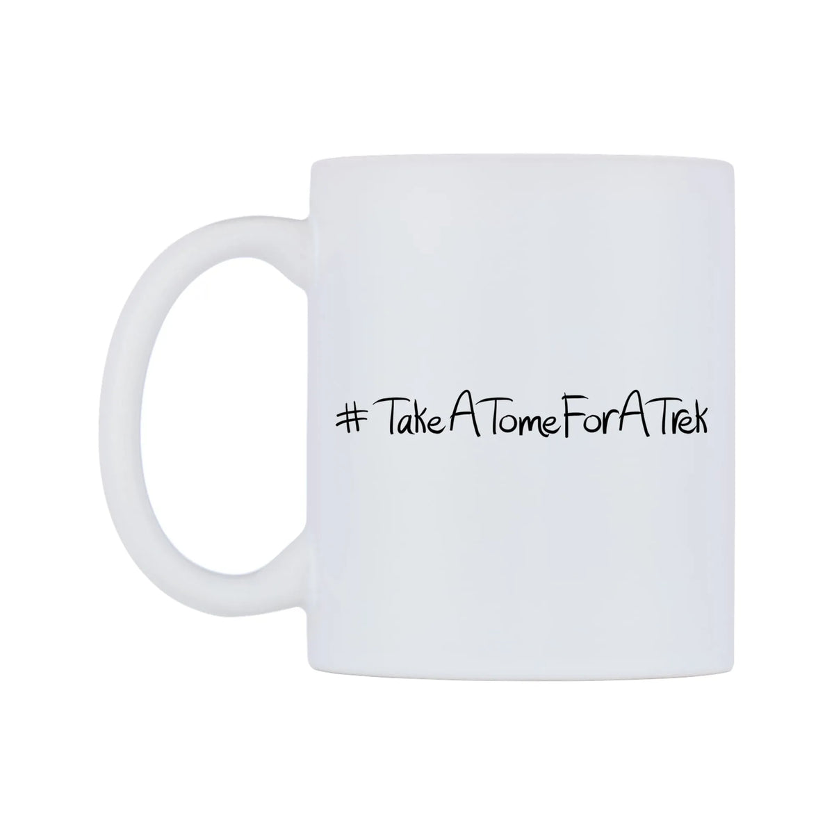 TakeATomeForATrek Mug — mug, right side, on a white background
