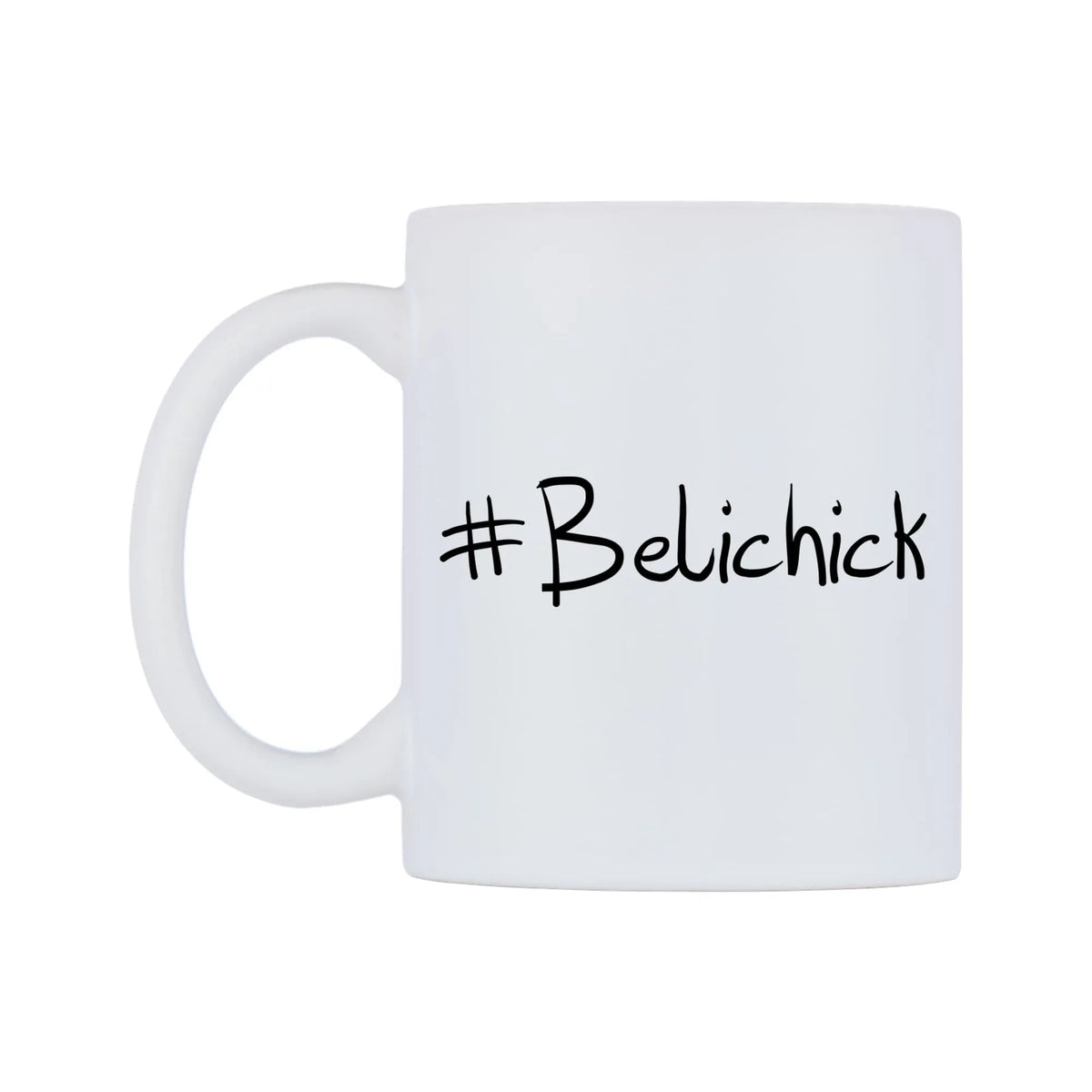 Belichick Mug — mug, right side, on a white background