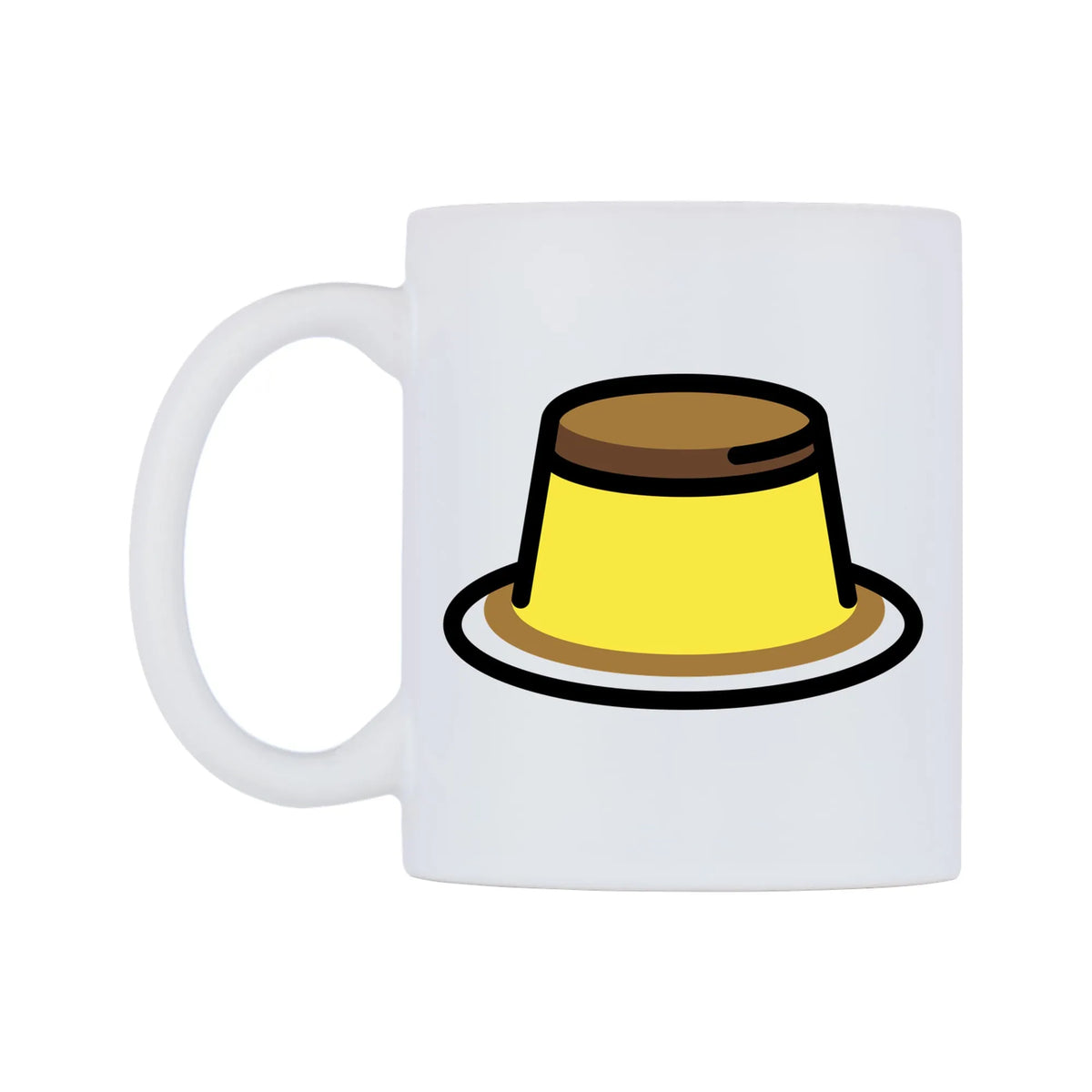 Custard Emoji Mug — mug, right side, on a white background