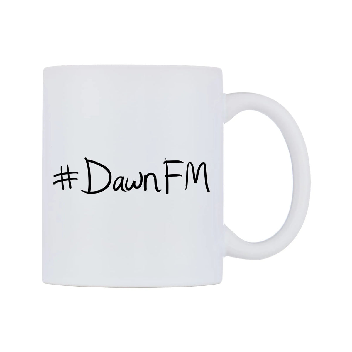 DawnFM Mug — mug, left side, on a white background