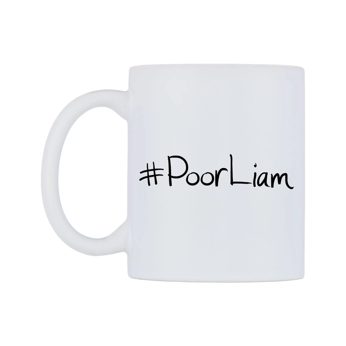 PoorLiam Mug — mug, right side, on a white background
