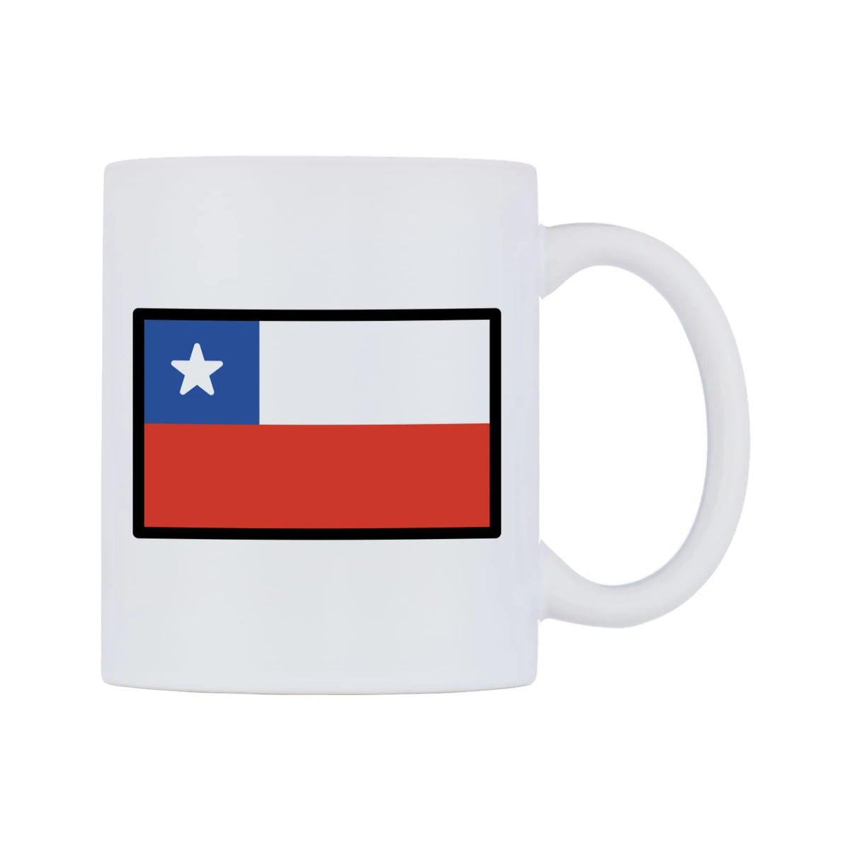 Chile Flag Emoji Mug — mug, left side, on a white background