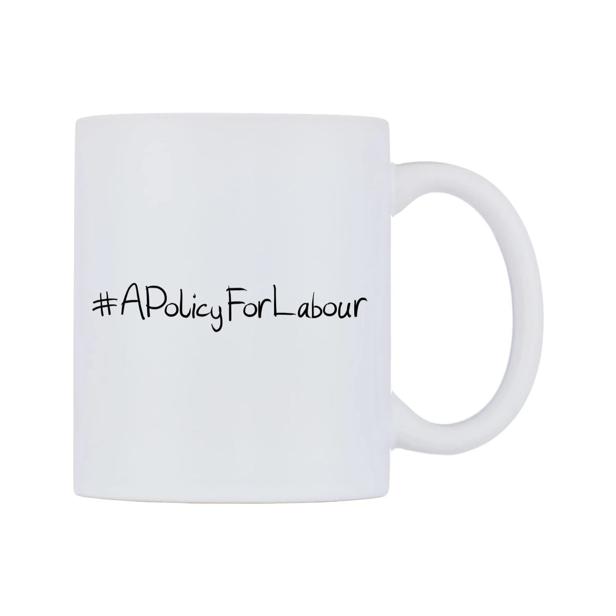 APolicyForLabour Mug — mug, left side, on a white background